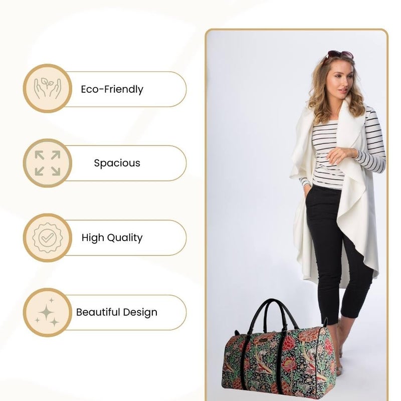 Signare حقيبة سفر كبيرة من Signare بتصميم الكراي للسيدات، حقيبة دفل لليلة واحدة، حقيبة رياضية للسيدات مع تصميم الكراي (BHOLD-CRAY) - Image 5